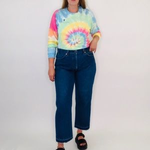 Vintage Levis High Rise Tapered Raw Hem Mom Jeans